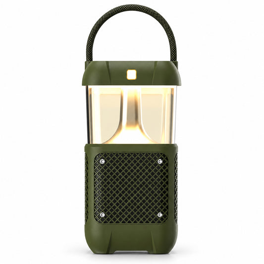 10W Bluetooth Speaker with LED Reading Light, Olive Green