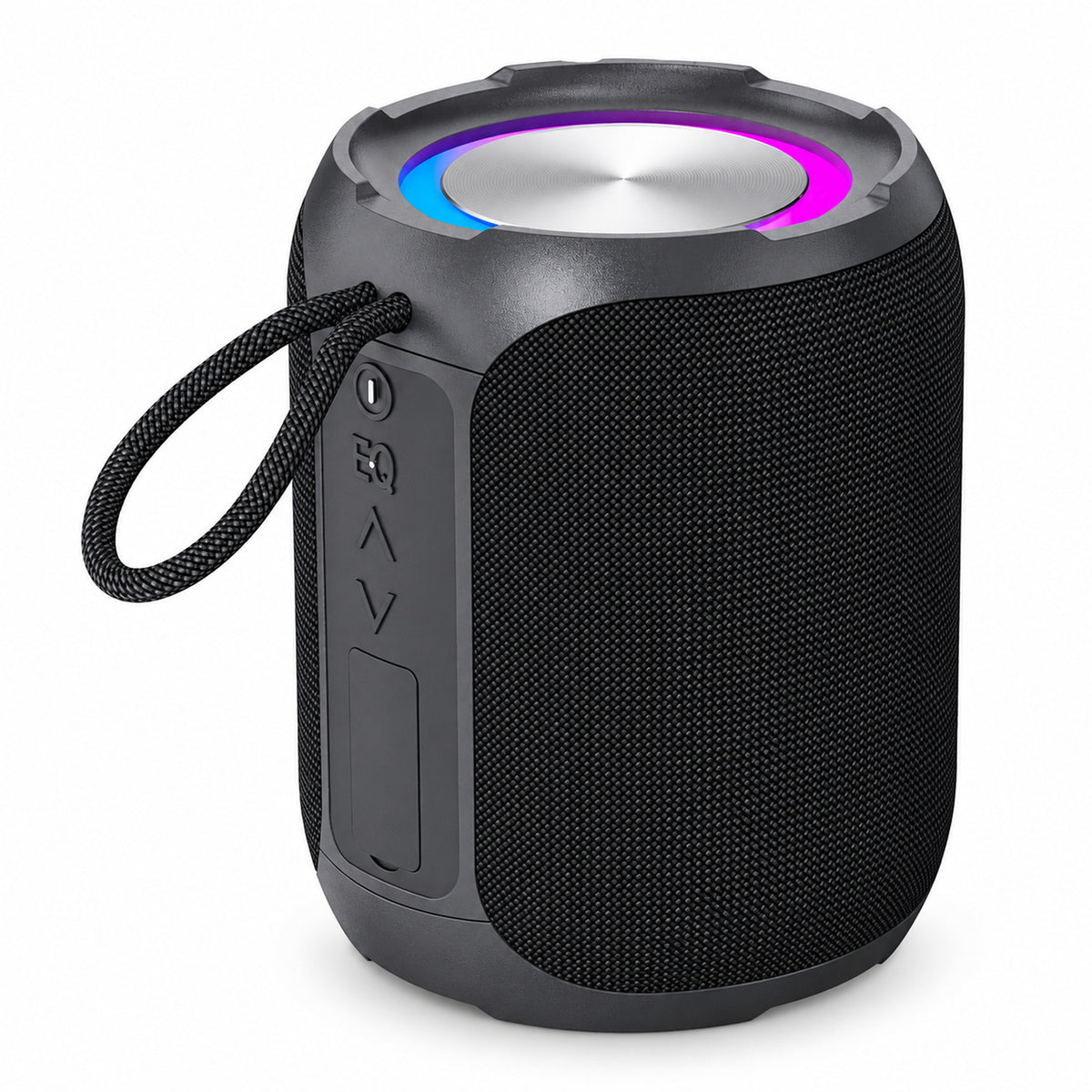 30W Portable Bluetooth Speaker with RGB Light and Carry Loop, Black