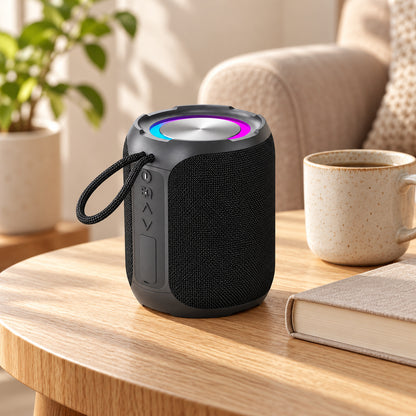 30W Portable Bluetooth Speaker with RGB Light and Carry Loop, Black
