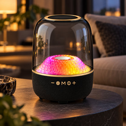 40W Bluetooth Speaker with RGB Light Dome, Black