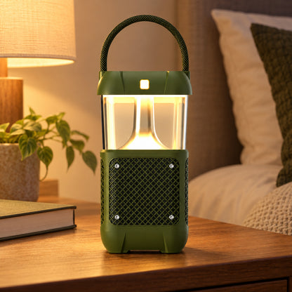10W Bluetooth Speaker with LED Reading Light, Olive Green